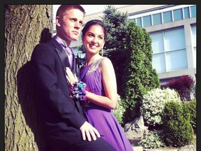 Zachary Mattiuz & Madeline Ellepola at Kennedy Collegiate Institute prom. (Sue Mattiuz/Special to The Star)