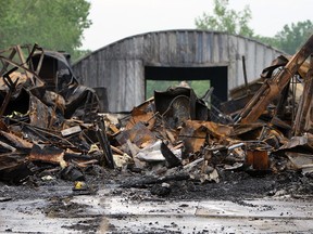 The aftermath of the fire at 730 Sprucewood Ave. is shown in this May 22, 2013 photo. (Tyler Brownbridge / The Windsor Star)