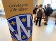 The University of Windsor new corporate logo is displayed on June 5, 2013. (JASON KRYK/The Windsor Star)