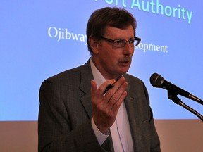 In this file photo, David Cree, president and CEO of Windsor Port Authority speaks to over 200 concerned citizens and public figures on the issue of Ojibway Shores at Mackenzie Hall Wednesday July 3, 2013. (NICK BRANCACCIO/The Windsor Star)
