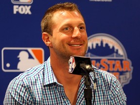 American League All-Star starting pitcher Max Scherzer of the Detroit Tigers speaks to the media during Gatorade All-Star Workout Day Monday in New York. (Photo by Mike Ehrmann/Getty Images)