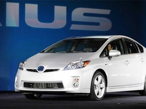 Two cybersecurity experts used a grant from DARPA to devise a method for hacking into and taking control of automobiles, including a 2010 Prius, shown here. (STAN HONDA , AFP/Getty Images)