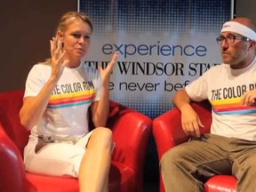 Windsor Star fitness reporter Kelly Steele and web editor Don McArthur discuss the 'Funnest 5k On The Planet' -- The Color Run -- which will take place in Windsor Saturday, July 20, 2013.  (Screengrab)