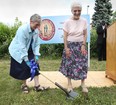 A groundbreaking ceremony was held Tuesday, July 16, 2013, in Windsor, Ont. for the Our Lady of Guadalupe Home for Women in Crisis Pregnancy. The home will be built on Alexandrine Street at Remington Avenue. Sister Linda Dube, left, and Carolyn Cole ceremoniously break ground during the event.   (DAN JANISSE/The Windsor Star)