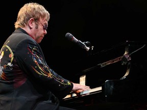In this file photo, Elton John performs at the WFCU Centre in Windsor, Ont., Saturday, Sept. 10,  2011.  (DAX MELMER / The Windsor Star)