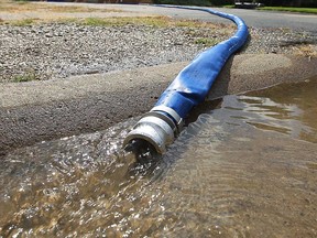 File photo of water being pumped from a flood basement. (Windsor Star files)