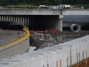 Girders are pictured in the construction of a tunnel on the Herb Gray Parkway east of Todd Lane in Windsor, Ont., Tuesday, July 23, 2013.  (DAX MELMER/The Windsor Star)