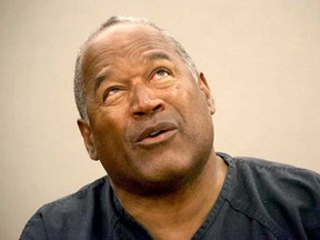 O.J. Simpson testifies during an evidentiary hearing in Clark County District Court May 15, 2013 in Las Vegas. Simpson is currently serving a nine- to 33-year sentence in state prison as a result of his October 2008 conviction for armed robbery and kidnapping charges. (Jeff Scheid , Getty Images)