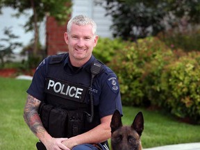 Windsor Police K9 Vegas and Const. Rob Wilson busted a break and enter suspect, Wednesday July 10, 2013. (NICK BRANCACCIO/The Windsor Star)