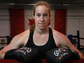 Ali Greey takes a break at the Windsor Amateur Boxing Club Wednesday. (DAX MELMER/The Windsor Star)