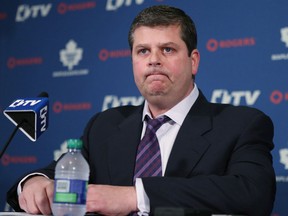 Toronto Maple Leafs general manager Dave Nonis attends a news conference in Toronto in January. (THE CANADIAN PRESS/Chris Young)