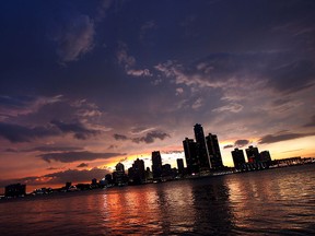 The Detroit skyline is picture from Windsor across the Detroit River in this 2010 file photo. (TYLER BROWNBRIDGE  / The Windsor Star)