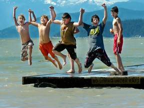 Kids should be aware of the golden rule when jumping into unknown waters: First time feet first. (LES BAZSO / Postmedia News files)