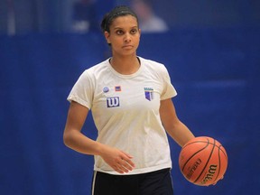 University of Windsor's Miah-Marie Langlois practises Monday, Nov. 5, 2012, at the St. Denis Centre in Windsor, Ont.  (DAN JANISSE/The Windsor Star