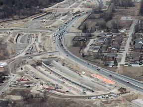 Aerial photos of the Windsor/Essex Parkway project taken Thursday, April 4, 2013, in Windsor, Ont.  (DAN JANISSE/The Windsor Star)