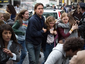 Brad Pitt stars in the zombie thriller World War Z." (Jaap Buitendijk/Associated Press/Paramount Pictures/