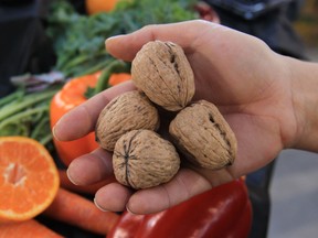 Pair a handful of ALA-rich walnuts (aim for 12 halves a day) with a piece of fruit or crunchy veggies for a filling between-meal pick-me-up.