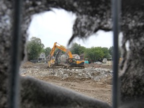 Demolition work continues Wed. Aug. 28, 2013, on the foundation of the former Grace Hospital site in Windsor, Ont. (DAN JANISSE/The Windsor Star)
