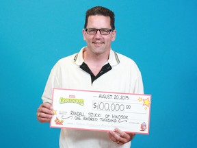 Randall Szucki is $100,000 richer after winning the Instant Crossword Tripler jackpot with lucky words including Aloha, Gulf, Blizzard and Dale.