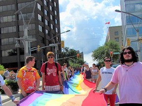 This reader-submitted photo shows participants in Windsor's Pride Fest parade on Sunday, August 11, 2013. (Maaya Hitomi/Special To The Star)