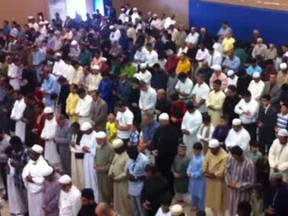 Windsor-Essex Muslims mark the end of Ramadan on Thursday, Aug. 8, 2013, at the Windsor Mosque. (Screengrab)