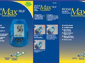 The voluntary recall also affects unused Nova Max Plus Glucose Meter Kits, which contain test strips from the recalled lots. (Handout/Healthy Canadians)