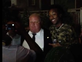 YouTube Screengrab of Toronto Mayor Rob Ford during the Taste of the Danforth festival. (HANDOUT)