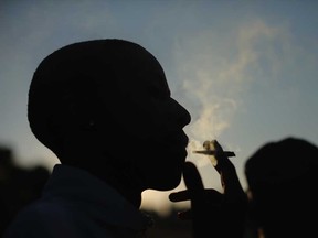 File photo of a person smoking a marijuana cigarette. (Windsor Star files)