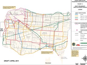 Drawing for the proposed county wide path system. (The Windsor Star-Essex County web site)