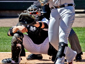 Detroit's Miguel Cabrera hits a three-run homer against Chicago's John Danks. (AP Photo/Scott Eisen)