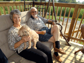 Gayle Zimmerman, left, and Wayne Wilson relax at their new home in the  the Big Creek subdivision south of Amherstburg on Tuesday, August 21, 2013.         (TYLER BROWNBRIDGE/The Windsor Star)