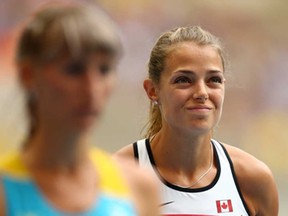 Former Windsor Lancer Melissa Bishop competes in the women's 800-metre heats during the 14th IAAF World Athletics Championships at Luzhniki Stadium on August 15, 2013 in Moscow, Russia.  (Photo by Paul Gilham/Getty Images)