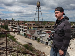 Dennis Maitland, an urban explorer from Romeo, visits the the long abandoned Packard Plant in east Detroit, Wednesday, August 14, 2013.  (DAX MELMER/The Windsor Star)
