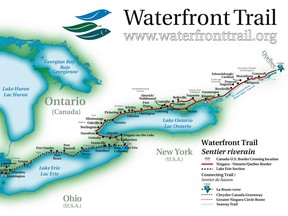 Map of the Waterfront trail.