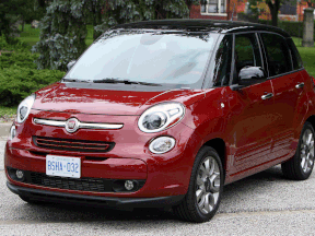 The Fiat 500L test driven by auto reporter Grace Macaluso is shown at Willistead Park.          (TYLER BROWNBRIDGE/The Windsor Star)