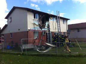 Windsor fire crews responded to a house fire at 1305 Hansen Cres. on Wednesday, Aug. 14, 2013. (Twitpic: Dan Janisse/The Windsor Star)