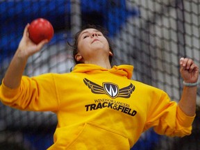 Windsor's Celine Freeman-Gibb won a silver medal in the women's shot put Tuesday at the Canada Summer Games in Sherbrooke, Que. (NICK BRANCACCIO/The Windsor Star)