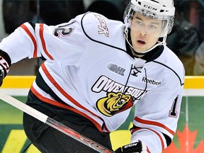 Owen Sound forward Steven Janes was traded to the Windsor Spitfires Wednesday for two draft choices. (Terry Wilson/OHL Images)