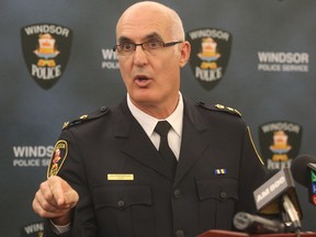 Files: Windsor Police Chief Al Frederick speaks during a news conference on Aug. 30, 2013, in Windsor, Ont. (DAN JANISSE/The Windsor Star)