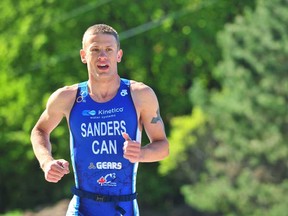 Lionel Sanders competes in the Canadian Championships in Toronto. The Harrow native won gold at the Ironman 70.3 over the weekend in Muskoka, Ont.