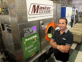 Sam Abouzeeni, president of Master Cleaners, says his  Windsor operation is the greenest and most environmentally friendly Ontario dry cleaner west of Toronto.  (JASON KRYK/The Windsor Star)