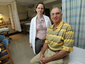 Doctors Shen Bergeron, left,  and Frank DeMarco are photographed in the new Short Stay Unit at the Windsor Regional Hospital in Windsor on Friday, August 2, 2013.             (TYLER BROWNBRIDGE/The Windsor Star)