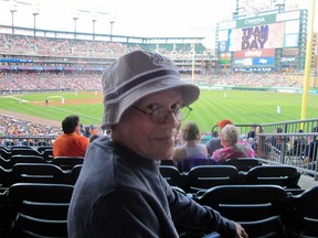 Former Windsor Star and Montreal Gazette employee Tim Simpson, who died Tuesday night after a long battle with cancer, got to visit Comerica Park to see the Detroit Tigers play in June 2013.  (Photo courtesy of Simpson family)