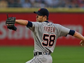 Tigers starter Doug Fister  delivers a pitch against the Chicago White Sox at U.S. Cellular Field on August 12, 2013 in Chicago, Illinois.  (Photo by Jonathan Daniel/Getty Images)