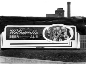 One of Windsor's oldest businesses, Walkerville Brewery Limited has just completed its fifty-fourth successful year of operation with business for 1939 showing a highly gratifying increase. During the past year Walkerville Brewery products found high favour in the far-off foreign markets of Jamaica, Trinidad, Bermuda and Dutch Guiana. Domestic sales have steadily advanced since the beginning of the year, with fall months showing large increases over the previous year. The managment of the Walkerville Brewery is looking to still further progress in 1940 with resultant increases in employment for more of Windsor's workers. A billboard for Walkerville Brewery is pictured in this Dec. 30, 1939 file photo. (The Windsor Star)