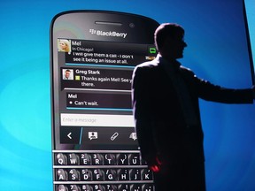 BlackBerry announced plans Friday to slash its workforce by 40 per cent,  affecting 4,500 employees. (Getty Images files)