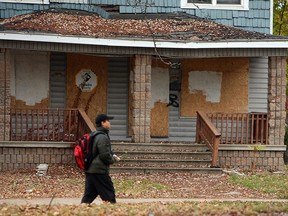 A boarded up home in the Indian Road area is an all-too-familiar sight. "This was a beautiful street," Stephen Chaborek remembered Friday as he and Windsor Star columnist anne Jarvis sat on the porch of the tidy red brick bungalow he built 58 years ago at 699 Indian Rd., in the shadow of the Ambassador Bridge.