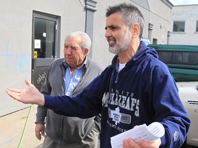 Van Niforos, right, and business parter George Sofos are in the midst of converting a massive historic structure in the 1100 block of University Avenue, originally built in 1886 as North America's first electric streetcar production facility, into a new 400-seat Penalty Box location. (Windsor Star files)