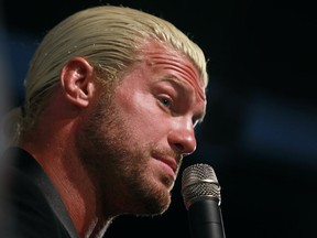 WWE wrestling star, Dolph Ziggler, answers questions from the fans as he visits the Windsor Star News Cafe, Saturday, Sept. 7, 2013.  (DAX MELMER/The Windsor Star)