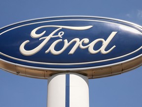 The familiar Ford Motor Company blue oval logo. (Getty Images files)